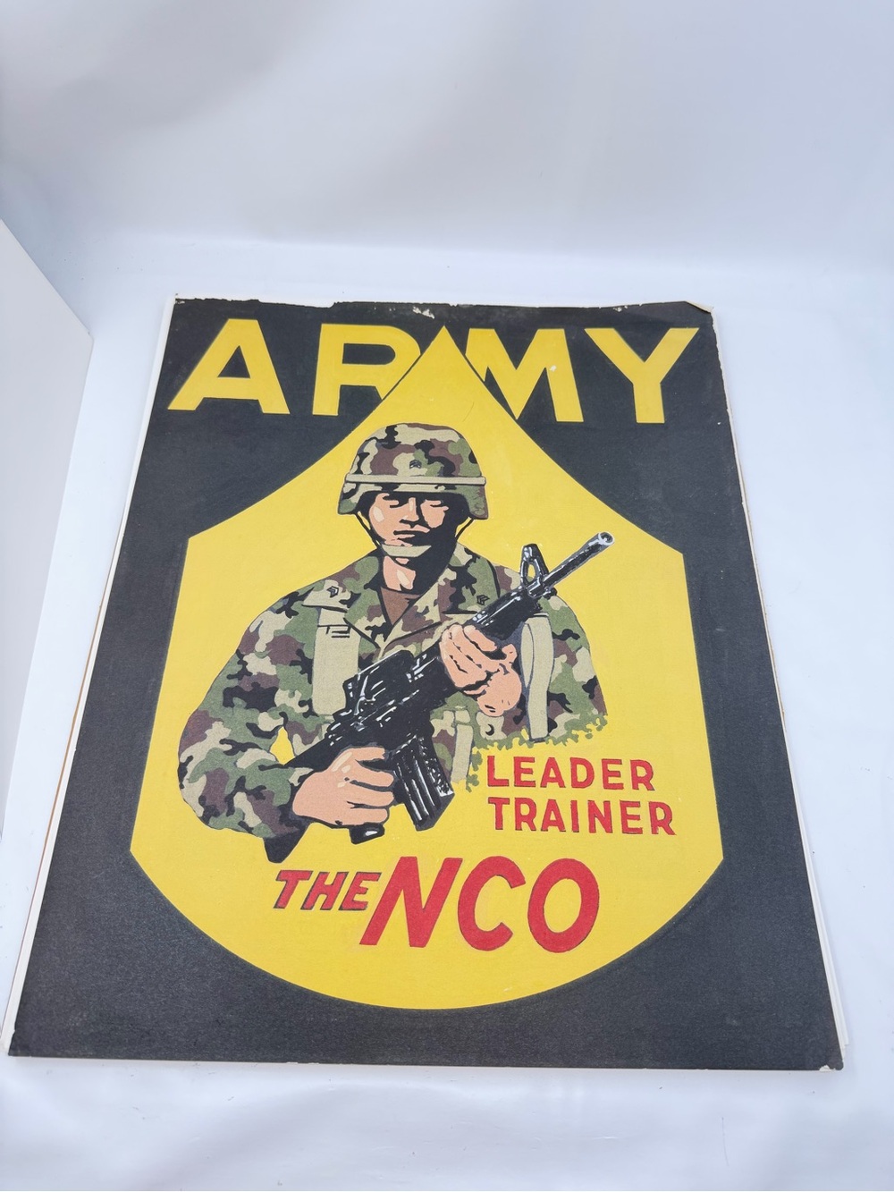 Vintage United States Army Leader Trainer The NCO Poster 20x16 Military.